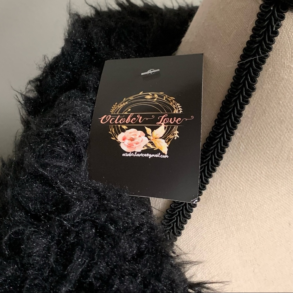 NWT Black Faux Fur Coat *October Love* - Picture 4 of 4